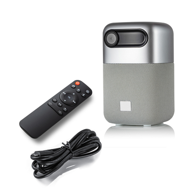 100 루멘 가지고 다닐 수 있는 DLP 프로젝터 쿼드 코어 1.4G는 10000mAh 배터리에서 설립됩니다